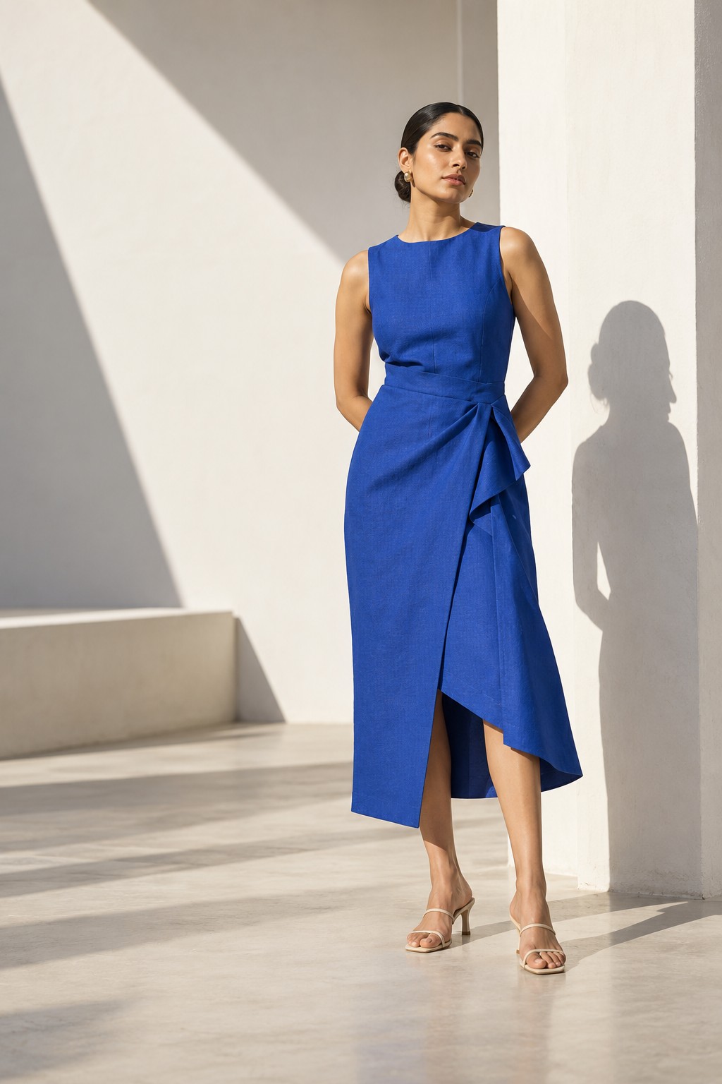 Cobalt fashion imagery from the STUDIO TARA template